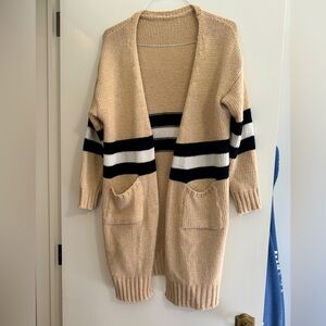 Long Striped Cardigan